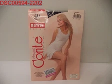 NWT - Conte Women's Black Motive Semi-Matte Thights, Size L 4811473056342