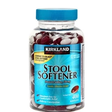 Kirkland Signature Stool Softener 100mg 400 Softgels Gentle Constipation Relief