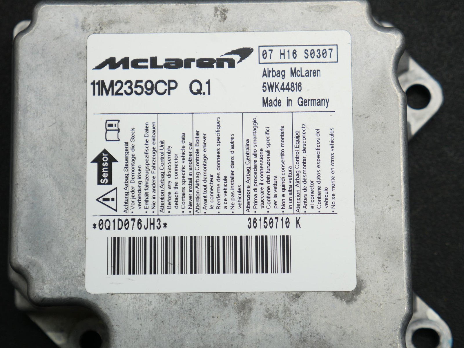 McLaren 570GT 2017 Airbag control module P/N 11M2359CP