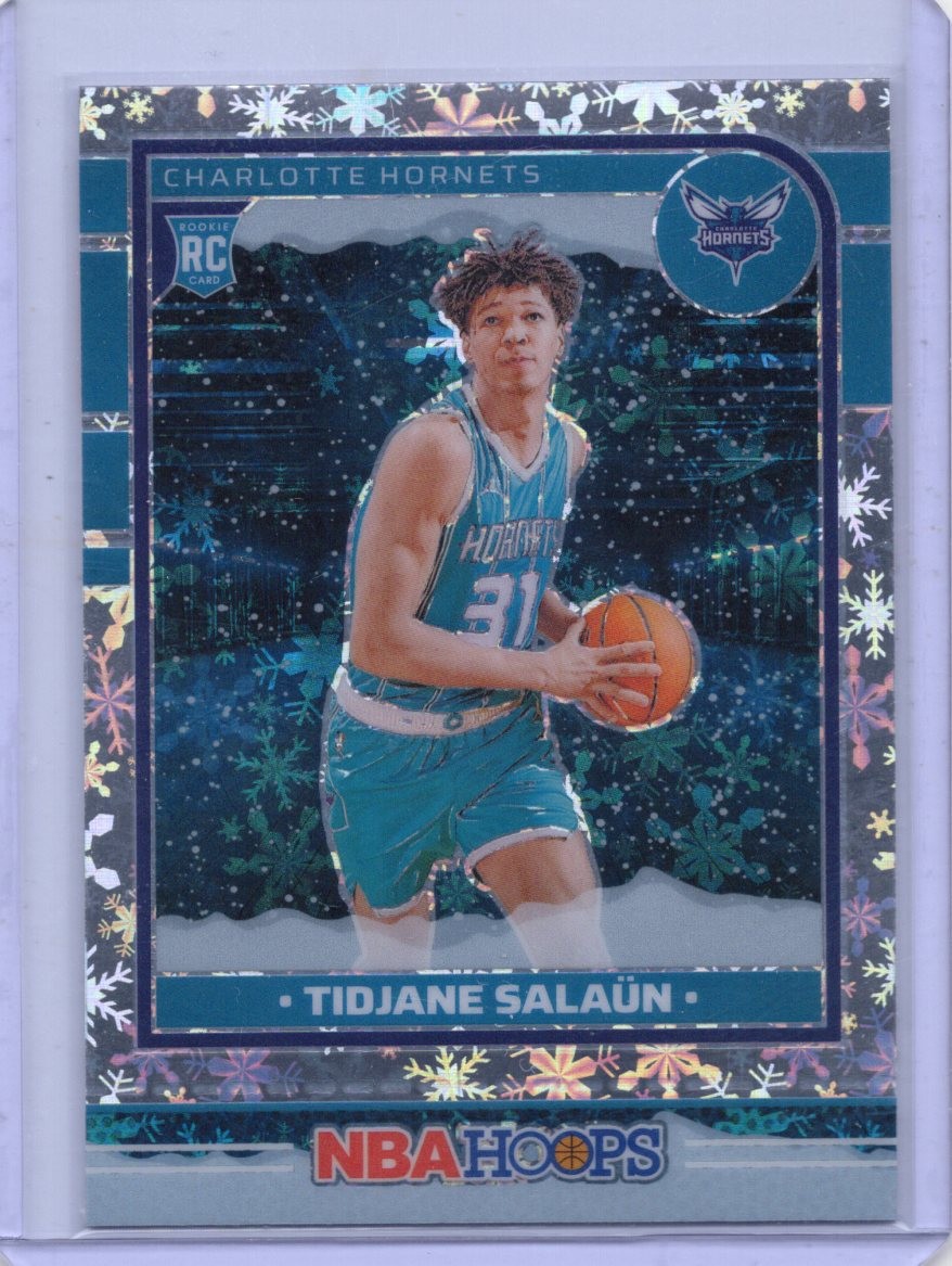 2024-25 Panini Hoops - Tidjane Salaun #236 (RC) Winter Prizm Premium Hornets