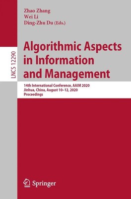 Zhao Zhang (u. a.) | Algorithmic Aspects in Information and Management | Buch