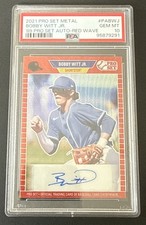2021 Pro Set Metal - Bobby Witt Jr #PA-BWJ Red Wave Auto (RC, AU) PSA 10