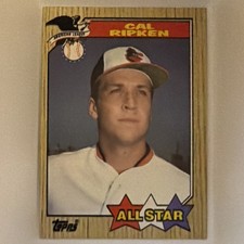 Topps 1987 Cal Ripken #609 Baltimore Orioles All Star MLB Baseball Trading Card