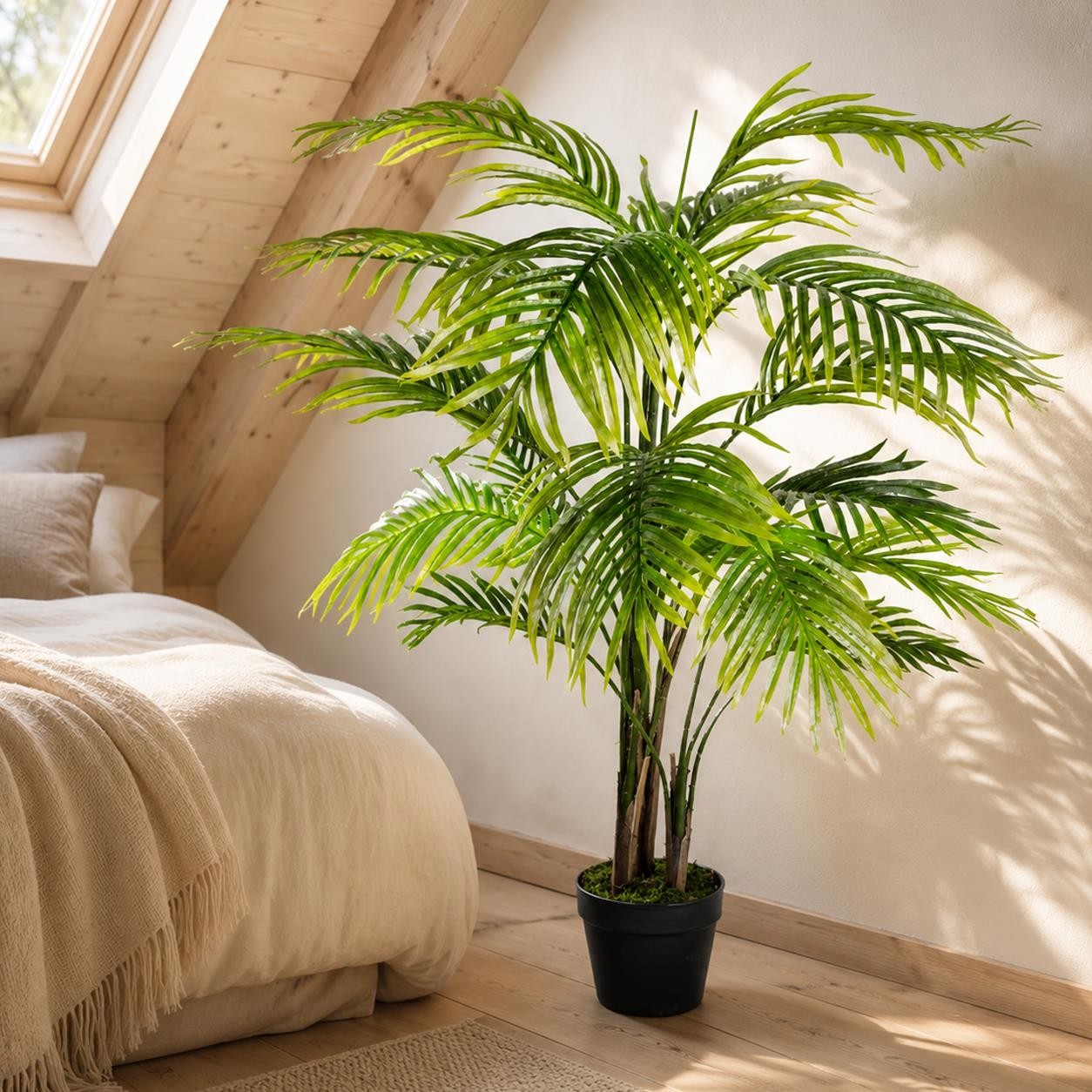 Artificial Areca Palm Tree 130cm Green Realistic Faux Indoor Home Office Decor