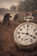 Vintage Monopusher Chronograph Pocket Watch New York Standard Running