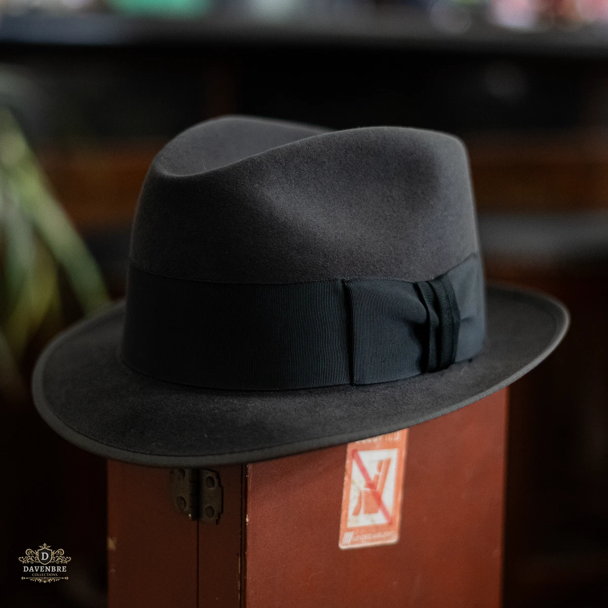 帽子 STENTOR Vintage Fedra Hat 帽子 STENTOR Vintage Fedra Hat ▷ Hereford Retro Handmade Burned