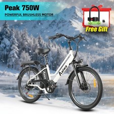 E-bike 26" 750W 48V Electric Bike Mountain Bicycle Fat Tire 25mph for Adults