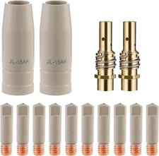 MIG Welding Tips with Non-Stick Coating, Ceramic Welding Nozzle Replacement MB15