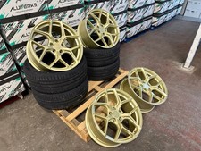 VW Golf R Gti Clubsport Edition 45 XT2 19” Alloys 5x112 Gold & TYRES