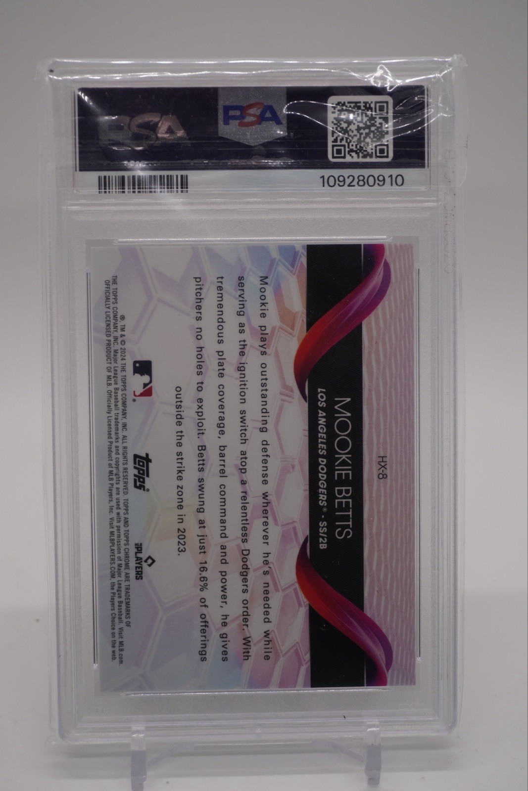 2024 Topps Chrome - Helix Mookie Betts #HX-8 PSA 10 Dodgers view 2