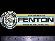 Fenton Custom Wheels Shifters Mufflers - Original Vintage Racing Decalsticker Fenton Custom Wheels Shifters Mufflers - Original Vintage Racing Decalsticker