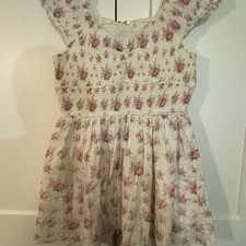 LoveShackFancy Thulian Pink Floral Mini Siona Dress sz XL NWT