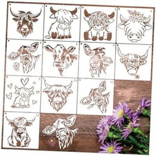 Cow Farmhouse Stencils for Painting Farm Highland Cow Paint Stencils for 12 Cow