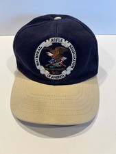 Vtg NRA Hat Blue Made In USA Adjustable Cap Canvas EUC