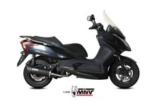 Scarico KYMCO DOWNTOWN 125 Mivv Mover Inox Verniciato Nero MV.KY.0002.LV