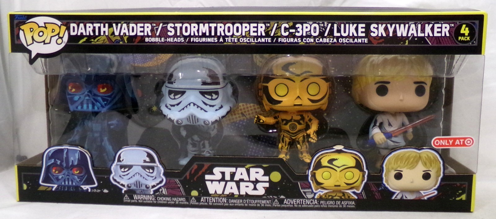 Funko Pop! Star Wars 4 Paquete Darth Vader Asalto C-3PO Luke Skywalker Objetivo