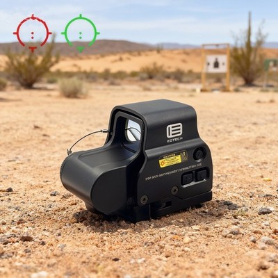 558 Holographic Scope Red/Green Hunting Tactical Rifle Reflex Sight 20mm （Black）