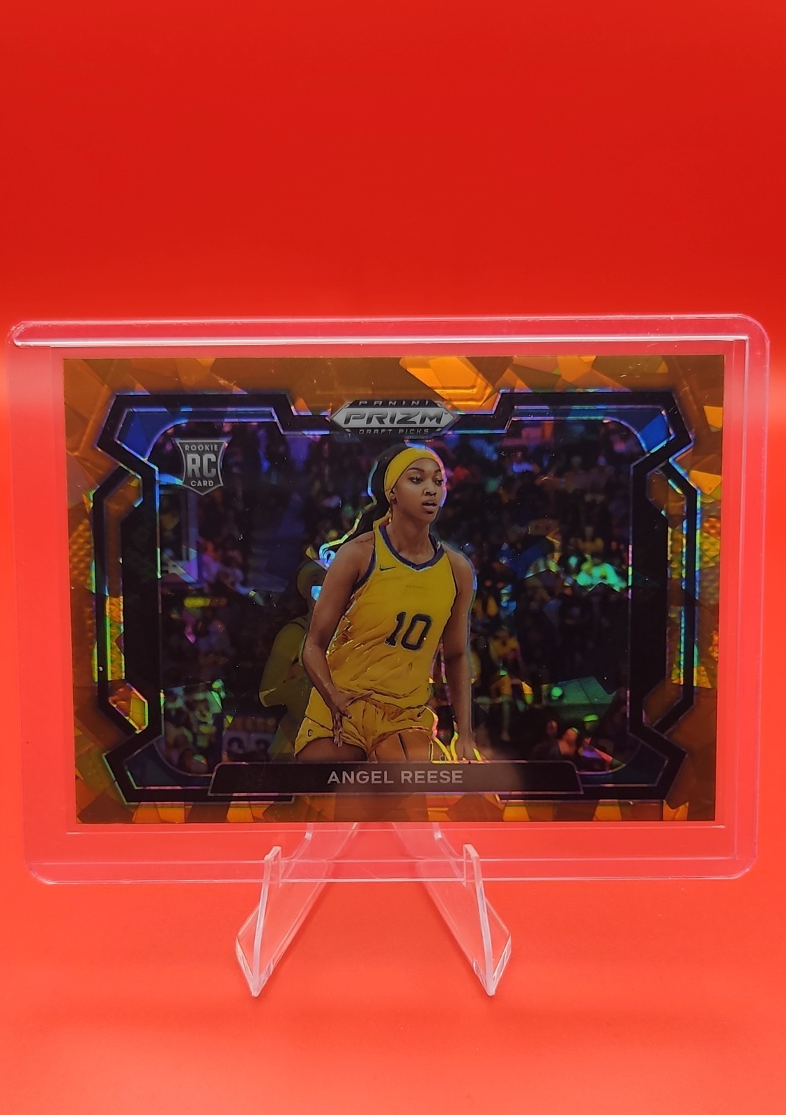 2024-25 Panini Prizm Draft Picks - Angel Reese #38 Orange Ice Prizm...