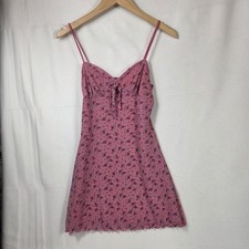 urban oufitters women's dress josefine printed mini dress pink xs