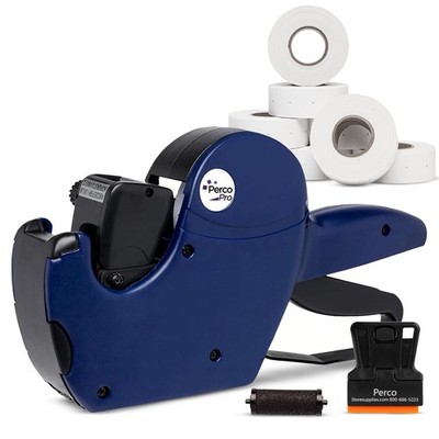 Perco Pro 2 Line Price Gun Labeler Kit - Includes 2 Line Pricing Gun, 10,500 Pla