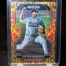 2022 Prizm Draft Picks Victor Mederos Snake Skin Refractor /25 Angels