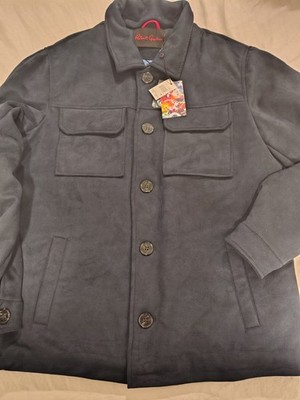 Robert Graham Jacket Men's Medium Vegan Suede Field Insulated