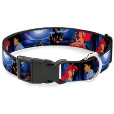 Plastic Clip Collar The Little Mermaid Ariel  Eric Scenes Small 9.5-13"
