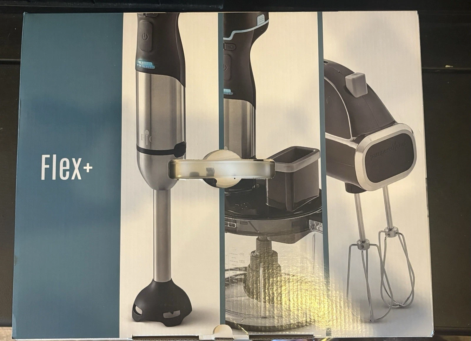 Pampered Chef FLEX+ MULTI- PREP Set - Mixer + Immersion Blender + Processor in 1