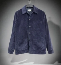 Sirplus Duca Visconti Corduroy Velvet Jacket Navy Blue Size L