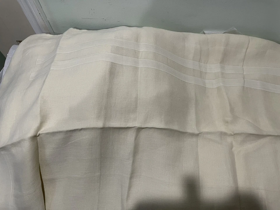 Pratesi Italia NUEVO CON ETIQUETAS 1 pieza King Sham 100 % lino beige italiano Foto 4 de 4