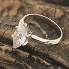 3.15 Ct Marquise Cut Cubic Zirconia Set Solitaire Engagement Ring In 925 Silver