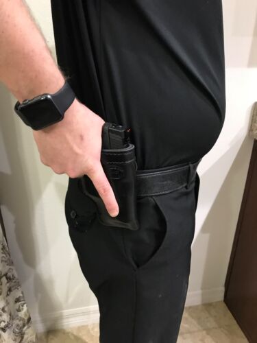 Leather Kydex Paddle Gun Holster LH RH For Ruger SR22 w/ CMR201 Laser - Picture 5 of 5