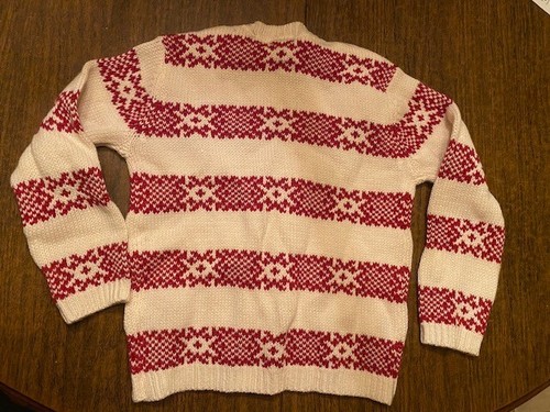 NWT Girl's Gap Cardigan Sweater Ivory and Red Size 3T New - Picture 5 of 6