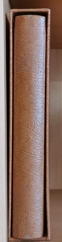 Safe SET Ringbinder FAVORIT 14-Ring braun genarbt handarbeit + Schuber