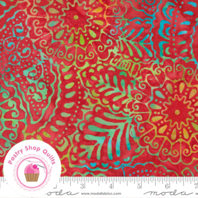 BERMUDA 4359 13 Red Ruby MODA BATIKS Quilt Fabric