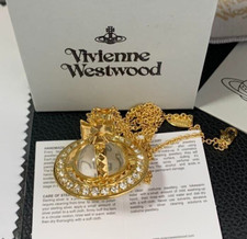 Vivienne Westwood PINA ORB Necklace Gold Pendant with drawstring