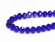 6X8mm dark blue Crystal Bead 350pcs##HL722