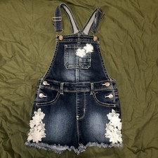 Girls 5t Wonder Nation Jean Overall Shorts