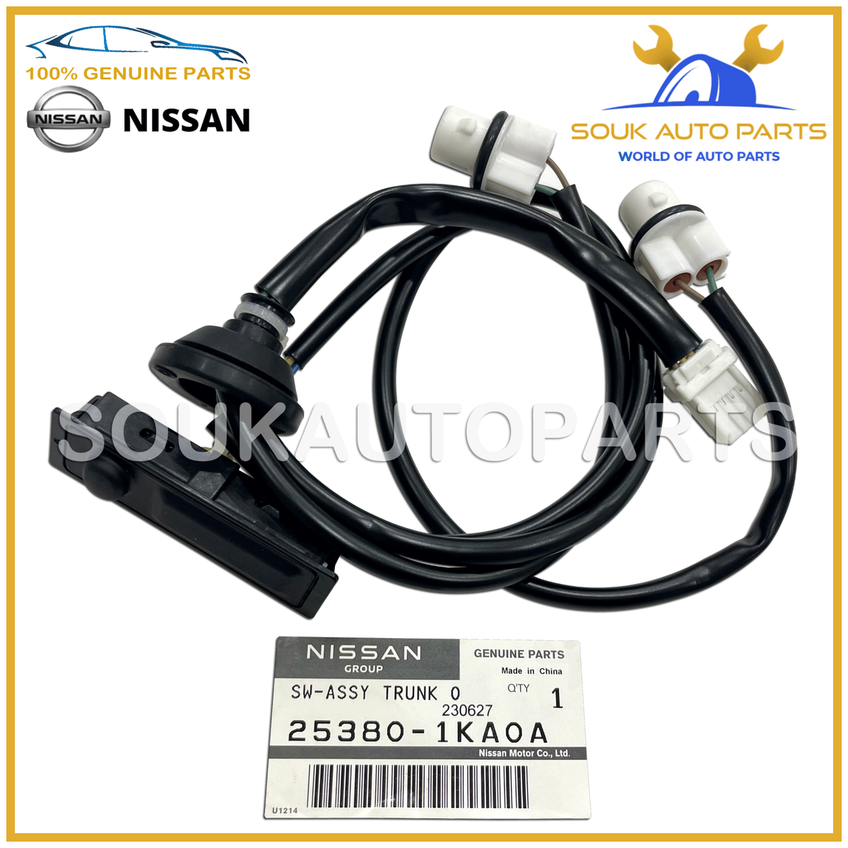 Waka 25380-1KA0A Genuine Nissan SWITCH ASSY-TRUNK OPENER 253801KA0A OEM