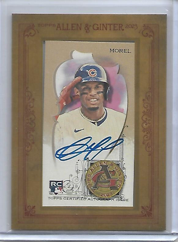 Christopher Morel 2023 Topps Allen Ginter Framed On Card RC Auto SP Autograph