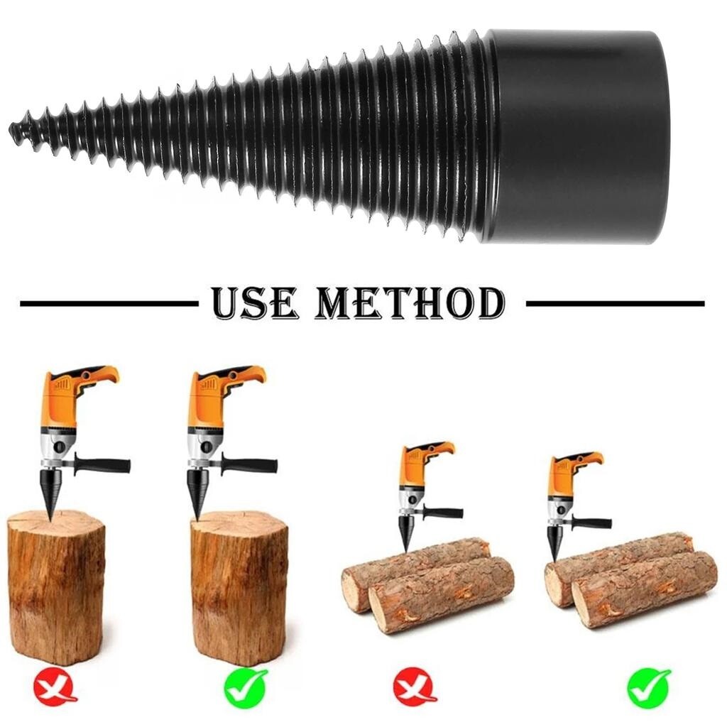 Tendina A Vetro Vite Spaccalegna Conica 40mm - Punte Per Trapano - Foto 12