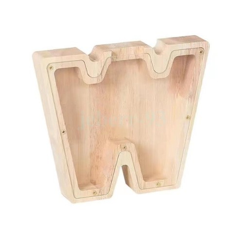 2024 HOT Wooden Piggy Bank Funny Letter/Guitar Coin Saving Money Box Kid Adult - Picture 36 of 40