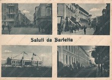 1952 BARLETTA Saluti vedutine Andria Trani Cartolina animata