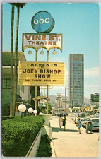 Postcard Hollywood CA ABC Vine Street Theatre Joey Bishop Show 1960s P11G