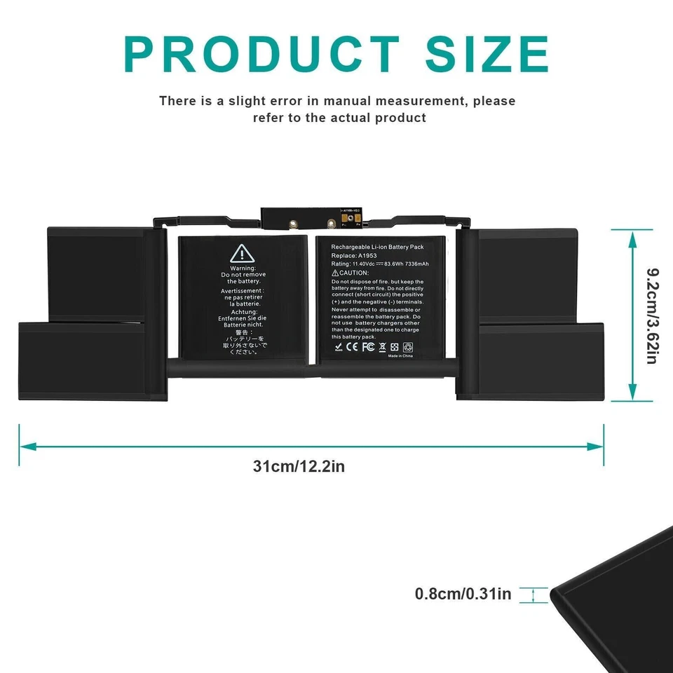 ✅Batería A1953 A1990 para MacBook Pro 15" mediados de 2018 2019 EMC 3215 3359 Touch Bar Foto 4 de 4