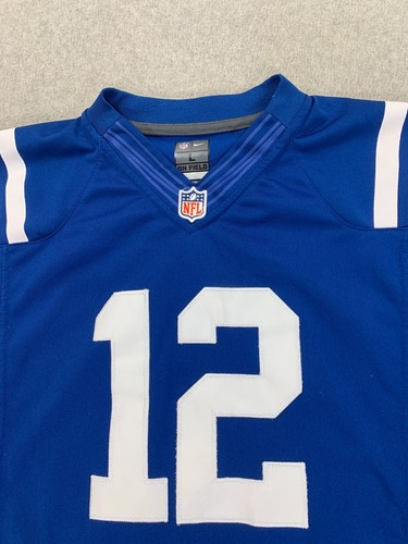 Indianapolis Colts Nike On Field Replica Football Jersey (#12 Luck) Youth Large - 第 3/12 張圖片