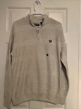 New Men  s Ralph Lauren Chaps Classic 1/4 Zip Pullover Sweater Medium