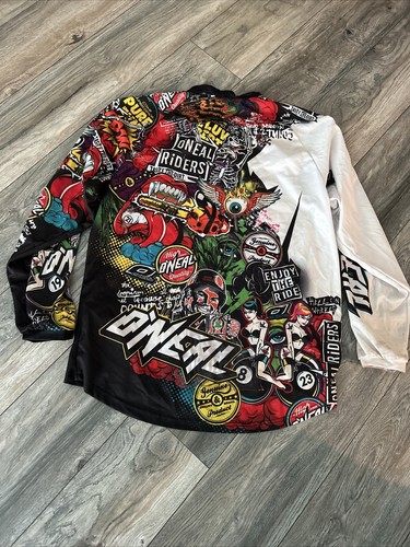 O'Neal Motocross Jersey Mens XL Mayhem Lite Moto Sport Graffiti All Over Print