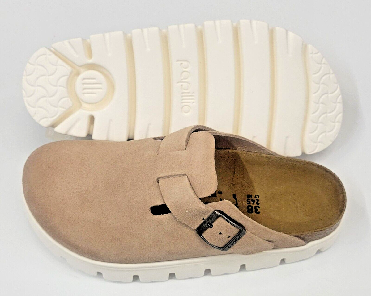 BIRKENSTOCK Boston サンダル スニーカー sandal 41 Birkenstock Womens Boston Chunky Suede Leather Warm Sand 41 | eBay