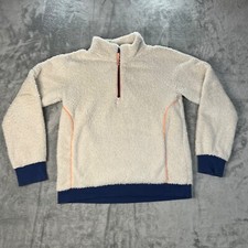 Athleta Girl So Snug Cream Long Sleeve Sherpa Jacket Girls Size 2XL 16